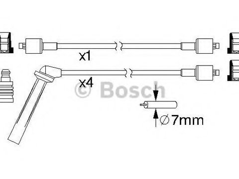 Set cablaj aprindere SAAB 9-3 Cabriolet (YS3D) (1998 - 2003) BOSCH 0 986 357 161 piesa NOUA