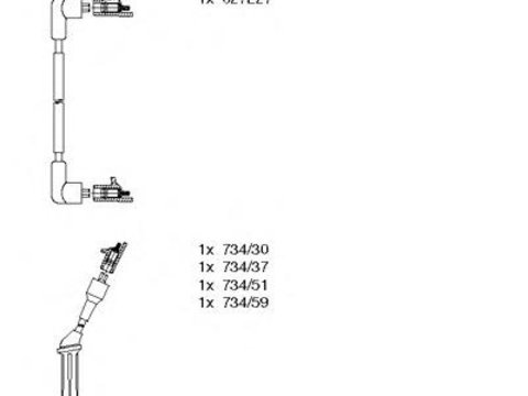 Set cablaj aprindere SAAB 900 hatchback, SAAB 900 Mk II Cabriolet, SAAB 900 Mk II - BREMI 600/251