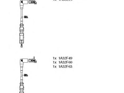 Set cablaj aprindere SEAT ALHAMBRA (7V8, 7V9), SKODA OCTAVIA (1U2), SKODA OCTAVIA Combi (1U5) - BREMI 206M200