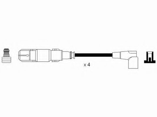 Set cablaj aprindere SEAT AROSA (6H) (1997 - 2004) NGK 7303 piesa NOUA