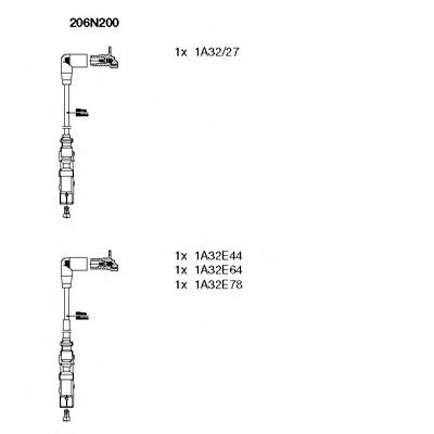 Set cablaj aprindere SKODA OCTAVIA (1U2), VW GOLF Mk IV (1J1), VW GOLF Mk IV Estate (1J5) - BREMI 206N200