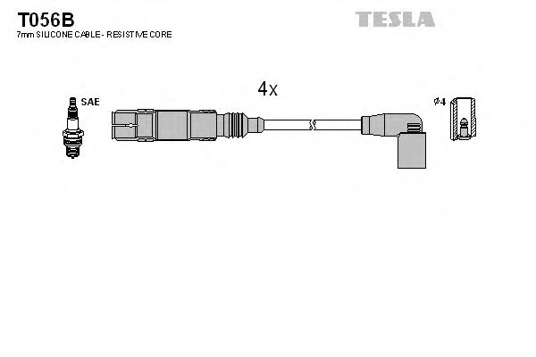 Set cablaj aprindere SKODA OCTAVIA 2 Combi (1Z5) (2004 - 2013) TESLA T056B