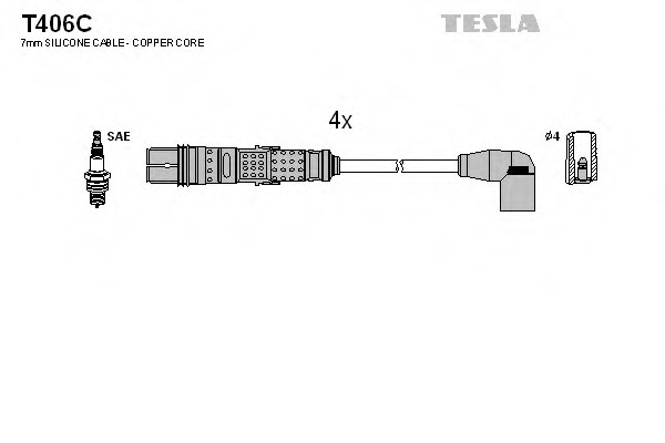 Set cablaj aprindere T406C TESLA pentru Vw Touran 