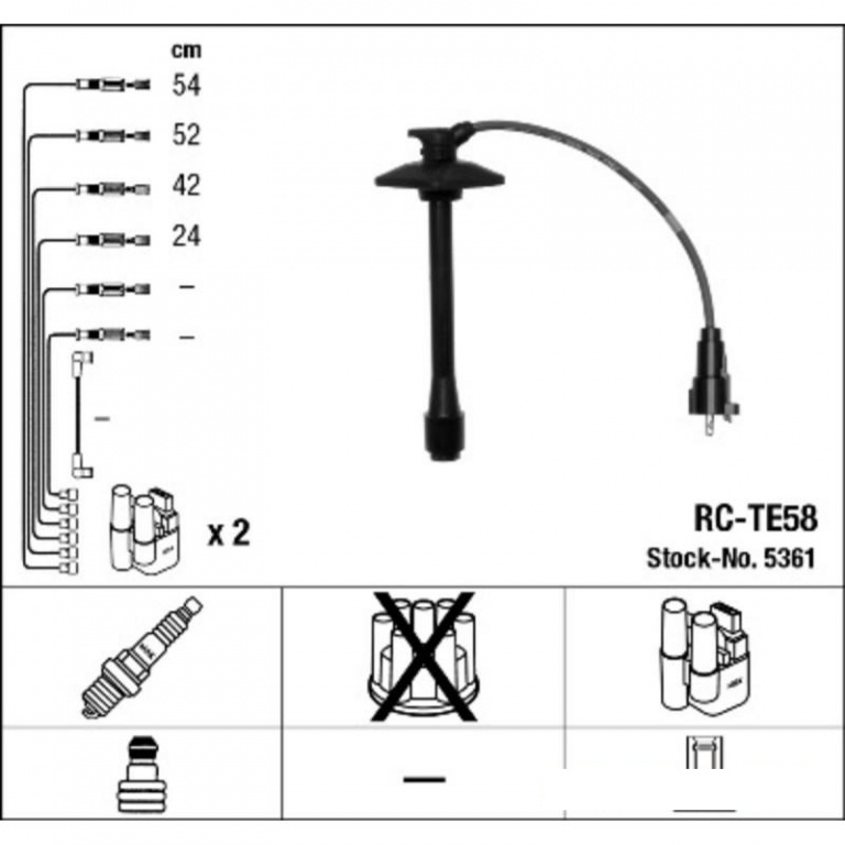 Set cablaj aprindere Toyota Camry (_CV2, _XV2) 1996-2001, Toyota AVENSIS Station Suzuki WAGON (_T22) 1997-2003, Toyota AVENSIS Liftback (_T22) 1997-2003