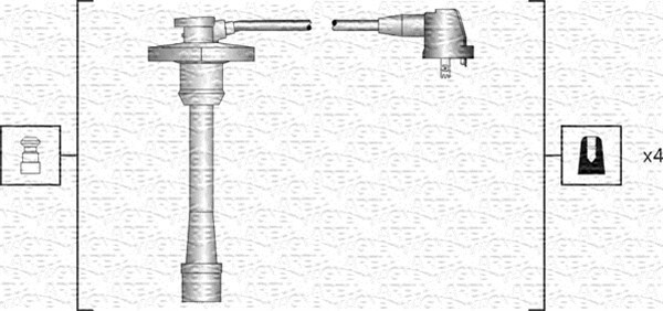 Set cablaj aprindere # Toyota Carina 1992 1993 1994 1995 1996 1997 # 941318111188 # MAGNETI MARELLI