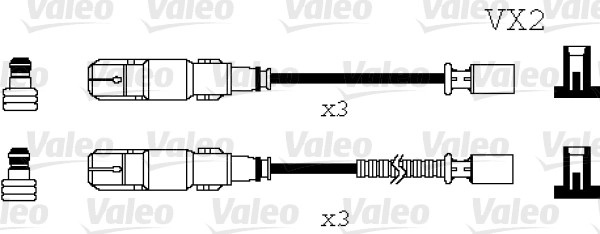 Set cablaj aprindere VALEO 346071 se potriveste la SMART FORTWO cupe (451) M 132.910 999cc 61cp 45kW 2007 2008 2009 2010 2011 2012
