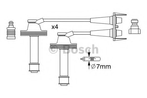 Set cablaj aprindere VOLVO V40 Combi (VW) (1995 - 2004) BOSCH 0 986 357 238 piesa NOUA