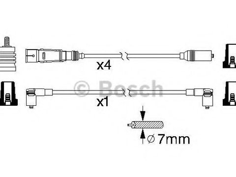 Set cablaj aprindere VW CADDY II Combi (9K9B) (1995 - 2004) BOSCH 0 986 356 338 piesa NOUA