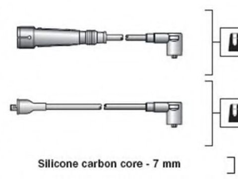 Set cablaj aprindere VW JETTA   (16) (1978 - 1987) MAGNETI MARELLI 941318111155