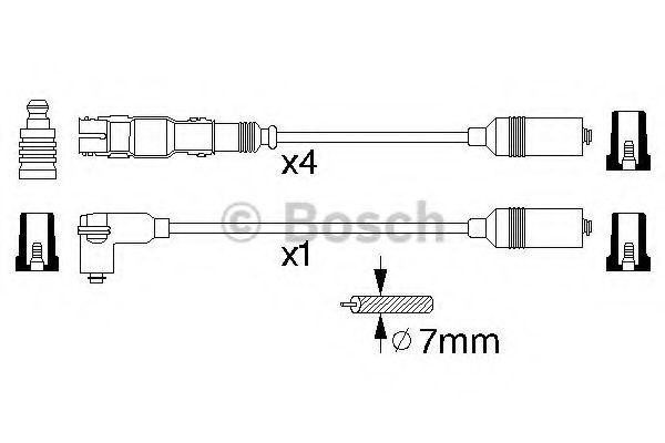 Set cablaj aprindere VW PASSAT (3B2) (1996 - 2001) BOSCH 0 986 356 304 piesa NOUA