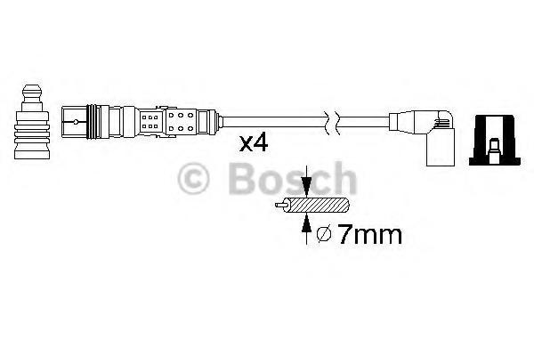 Set cablaj aprindere VW SHARAN (7M8, 7M9, 7M6), VW POLO limuzina (6KV2), SEAT ALHAMBRA (7V8, 7V9) - BOSCH 0 986 356 331