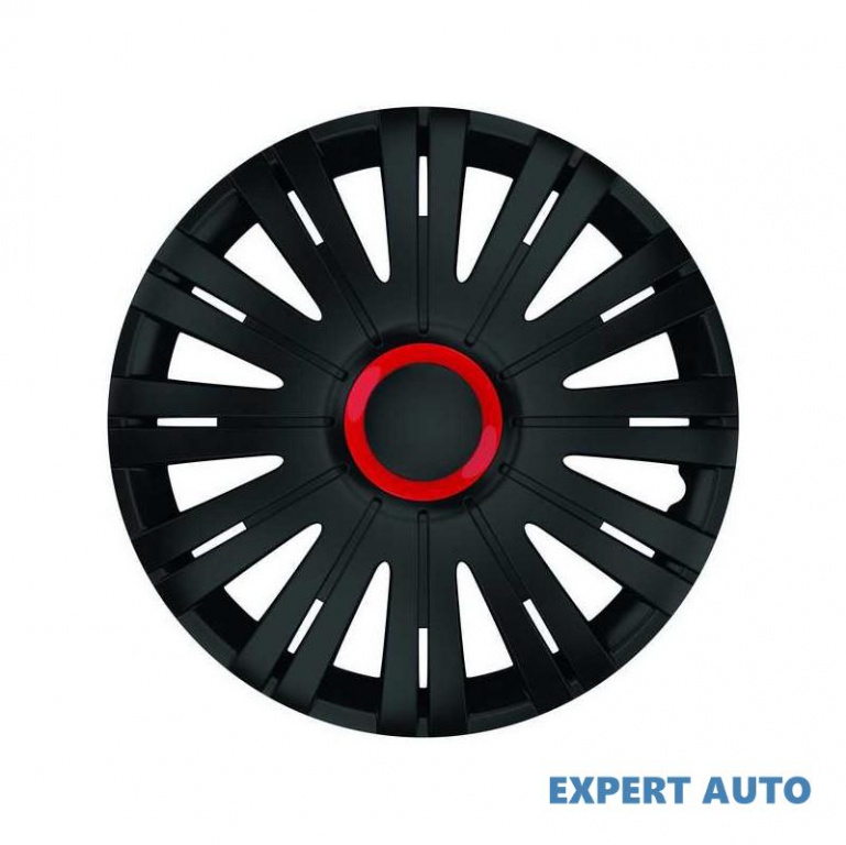 Set capace roti 16` negre cu inel rosu active UNIV