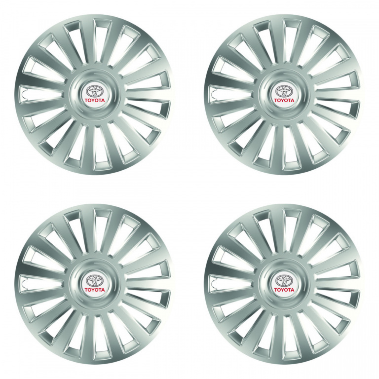 Set Capace Roti Argintiu Lux cu spite late compatibil cu Toyota 78495-TOY1