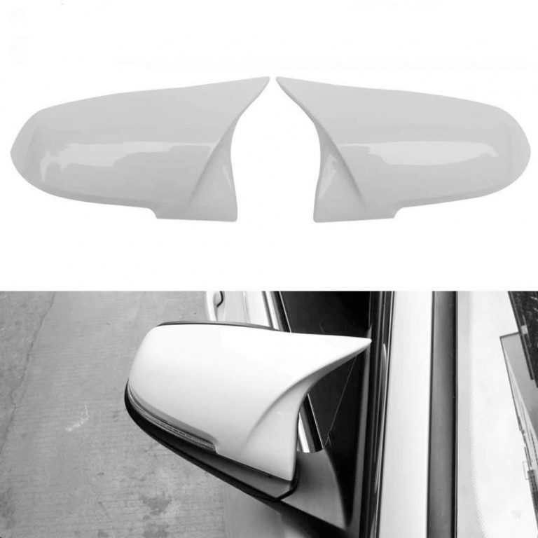 Set Carcase Capace Oglinzi Bmw Seria 4 F33, F83 2013→ M Look Alpine White 8029 Alb