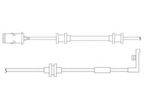 Set contacte avertizare, uzura placuta frana OPEL VECTRA B hatchback (38_), OPEL VECTRA B (36_), OPEL VECTRA B combi (31_) - DELPHI LZ0167