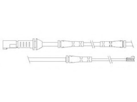 Set contacte avertizare, uzura placuta frana RENAULT MASTER III platou / sasiu (EV, HV, UV) (2010 - 2016) DELPHI LZ0239