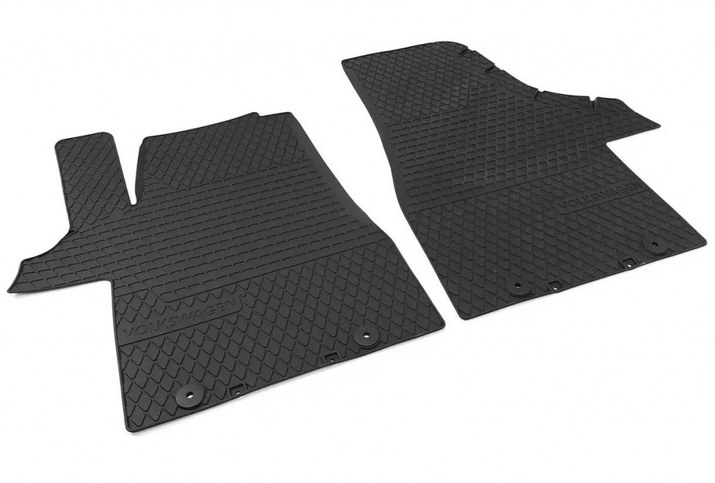 Set Covorase Auto Cauciuc Fata Oe Volkswagen Transporter T6 2015→ Negru 7H1061502B82V