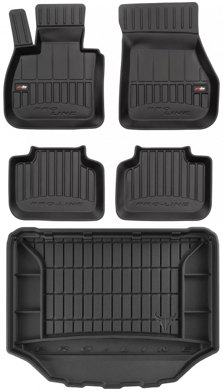 Set Covorase Auto Cauciuc Negro Bmw X2 F39 2017→