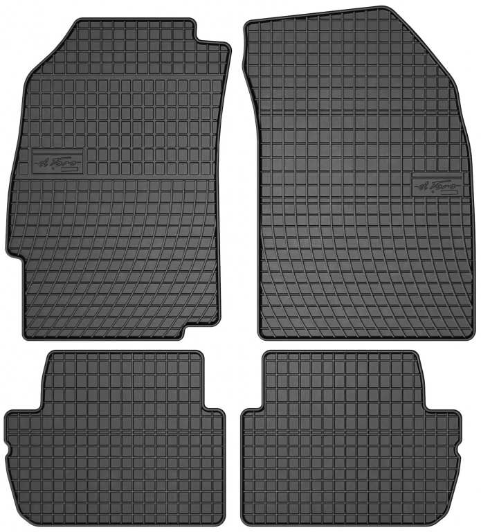 Set Covorase Auto Cauciuc Negro Chevrolet Spark 2 
