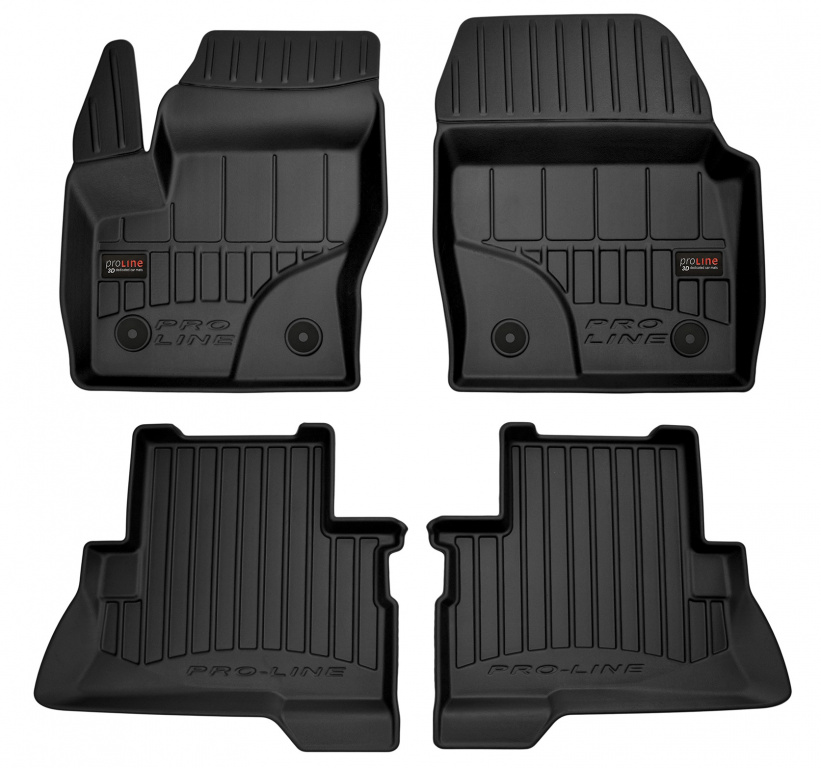 Set Covorase Auto Cauciuc Negro Ford Kuga 2 2013→ Pro Line Tip Tavita 3D 3D409682