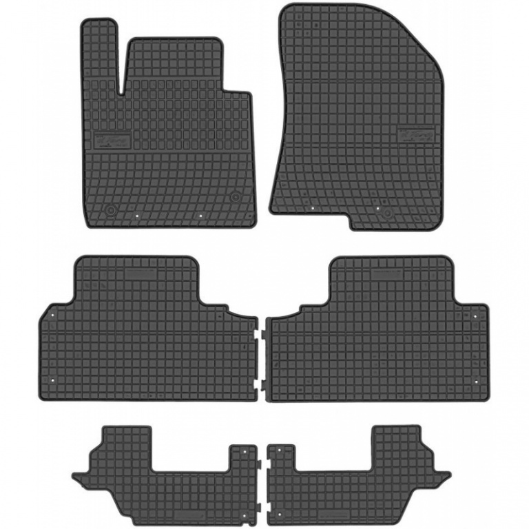Set Covorase Auto Cauciuc Negro Kia Carens 4 2013→ 0435 + 0435-3