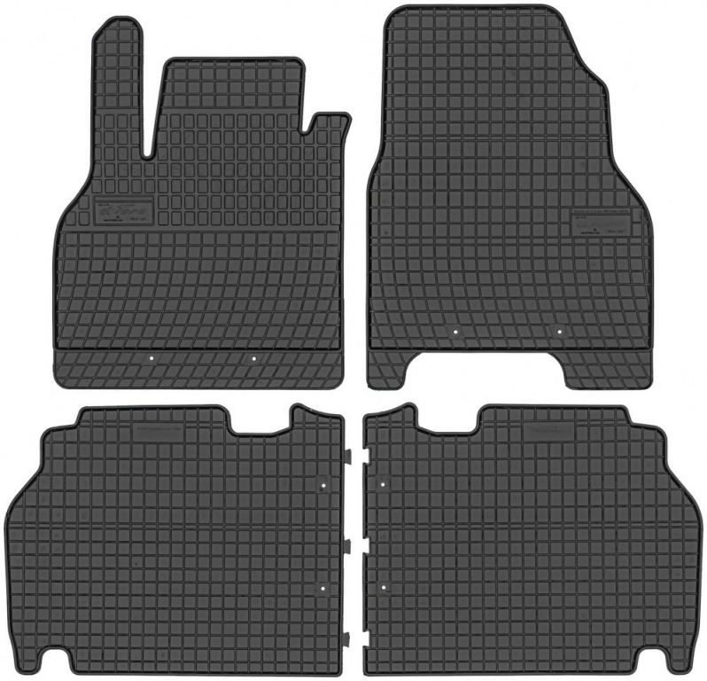 Set Covorase Auto Cauciuc Negro Renault Kangoo 2 2007-2021 07831