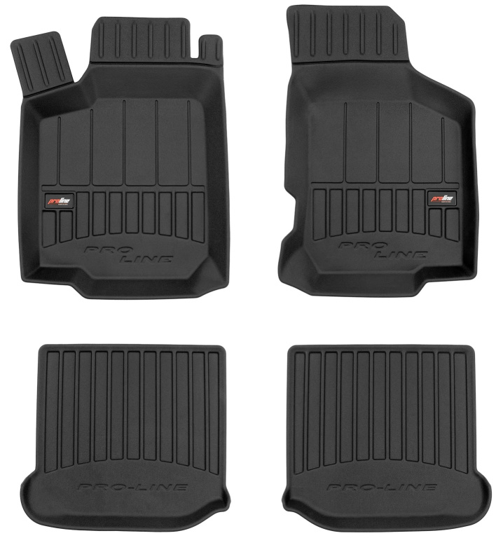 Set Covorase Auto Cauciuc Negro Volkswagen New Beetle 1998-2010 Pro Line Tip Tavita 3D 3D408142