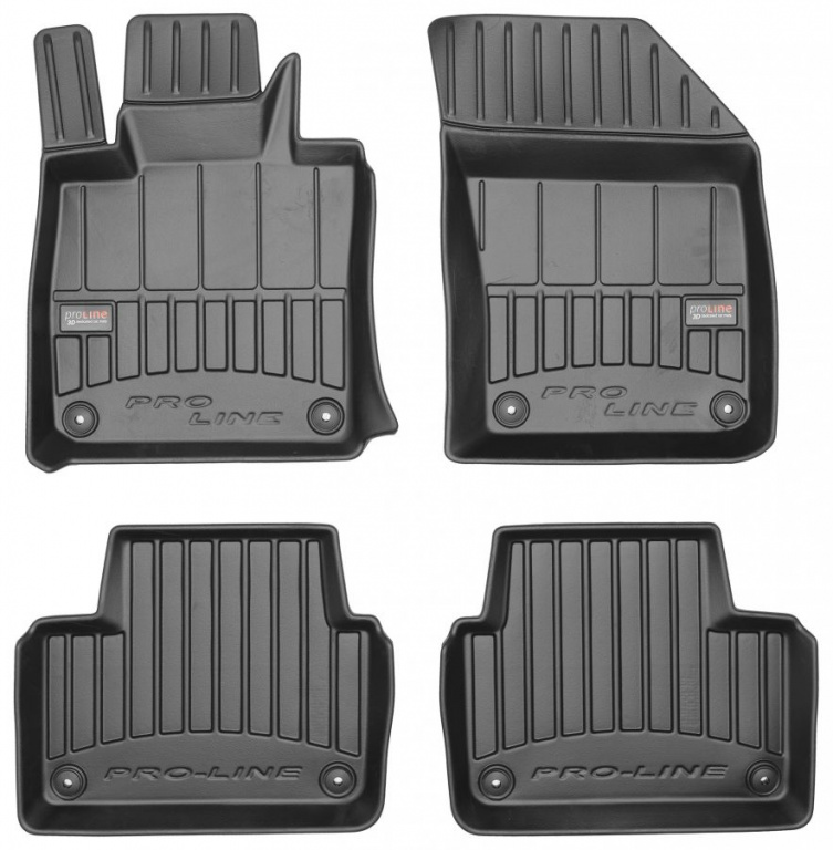 Set Covorase Auto Cauciuc Negro Volvo V60 2010→ 