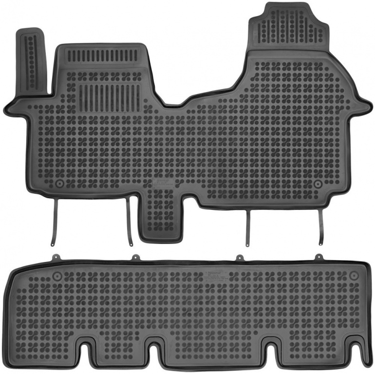 Set Covorase Auto Cauciuc Rezaw Plast Renault Trafic 3 2014→ Van 6 Locuri RP-D 201919P + RP-D 201928