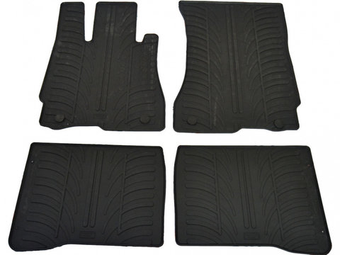 Set covorase auto din cauciuc Mercedes Clasa S (W221) 2005-08.2013, Negru, Gledring, 4 buc.