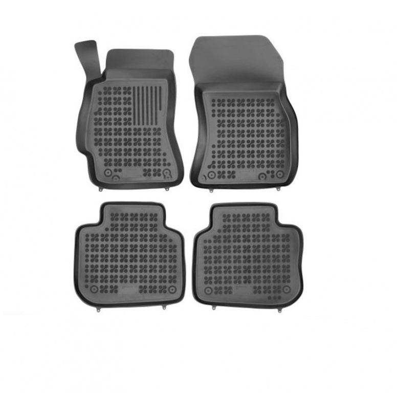 Set covorase auto din cauciuc SUBARU LEGACY (BM/BR), 04.2009-12.2014, OUTBACK (BR), 09.2009-10.2015, OUTBACK (BS), 05.2015-, presuri tip tavita, negru