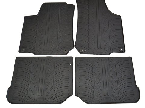 Set covorase auto din cauciuc Vw Golf 4 1998-2003 (5 usi), Bora 1998-2004, Beetle 1998-2004, Skoda Octavia I (1U2/1U5) 1997-2004, Seat Leon/ Toledo 1998-2005, Negru, Gledring, 4 buc.