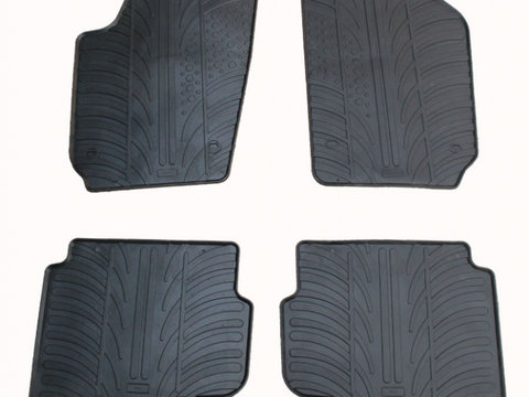 Set covorase auto din cauciuc Vw Polo 9N/9N2 2003-2008, Seat Ibiza/ Cordoba 2003-2008, Negru, Gledring, 4 buc.