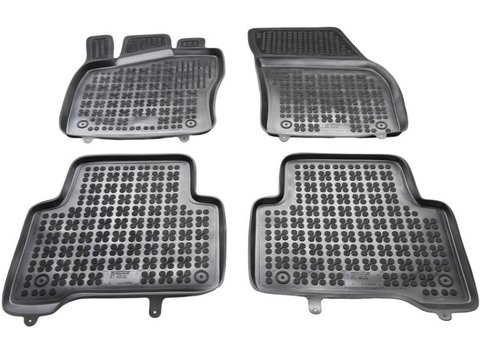 Set covorase auto din cauciuc VW Tiguan, 05.2016-, negru, presuri tip tavita, Rezaw , elastomer, 4 buc., Aftermarket