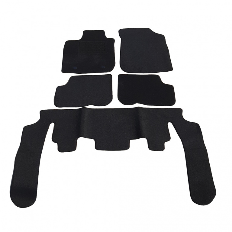 Set covorase auto din mocheta Dacia Logan Mcv 2005-2013, Cu 7 Locuri,Negru, 5 Buc.