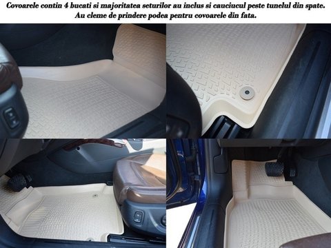 Set Covorase Cauciuc stil TAVITA BEJ BMW Seria 7 F01 2008-2015 AL-080818-2