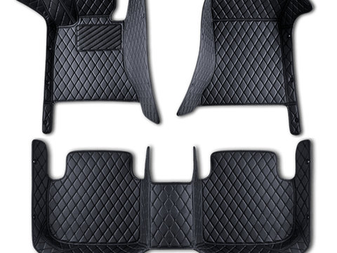 Set Covorase Premium Lux Piele Eco Volkswagen Touran 2015-2020 Negru SL-01