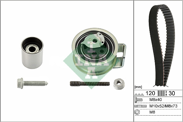 Set curea de distributie (530 0176 10 530017610 INA) AUDI,FORD,SEAT,VW A6, A6 / S6|ALHAMBRA|AROSA|BORA, JETTA IV|GALAXY|GOLF|GOLF, JETTA|LUPO|PASSAT|POLO|SHARAN