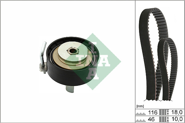 Set curea de distributie (530 0701 10 530070110 INA) FORD B-MAX|C-MAX|FIESTA|FOCUS