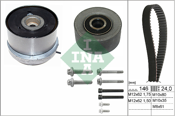 Set curea de distributie (530072410 INA) ALFA ROMEO,BUICK (SGM),CHEVROLET,CHEVROLET (SGM),FIAT,HOLDEN,OPEL,SAAB,VAUXHALL