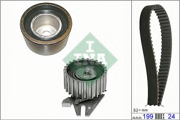 Set curea de distributie ALFA ROMEO BRERA (939) (2006 - 2010) INA 530 0625 10 piesa NOUA