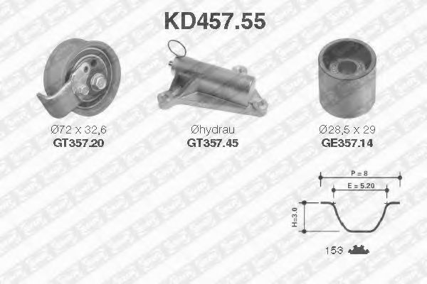 Set curea de distributie AUDI A6 (4A, C4) (1994 - 