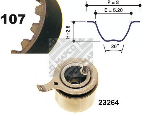 Set curea de distributie DAEWOO TICO (KLY3), DAEWOO MATIZ (KLYA), CHEVROLET Spark (M200, M250) - MAPCO 73537