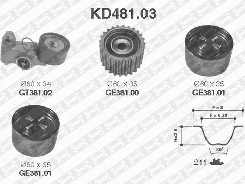 Set curea de distributie (KD48103 NTN SNR)