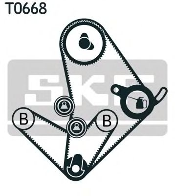 Set curea de distributie MITSUBISHI 2,5D/TD L300/PAJERO - Cod intern: W20035593 - LIVRARE DIN STOC in 24 ore!!!