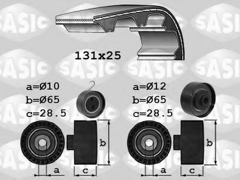 Set curea de distributie OPEL ASTRA G hatchback (F48_, F08_), OPEL ASTRA G combi (F35_), OPEL ASTRA G limuzina (F69_) - SASIC 1756062
