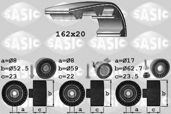 Set curea de distributie OPEL ASTRA G hatchback (F48_, F08_), OPEL ASTRA G combi (F35_), OPEL ASTRA G limuzina (F69_) - SASIC 1756064