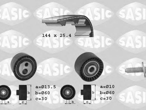 Set curea de distributie PEUGEOT 806 (221), Citroen SYNERGIE (22, U6), FIAT ULYSSE (220) - SASIC 1750012
