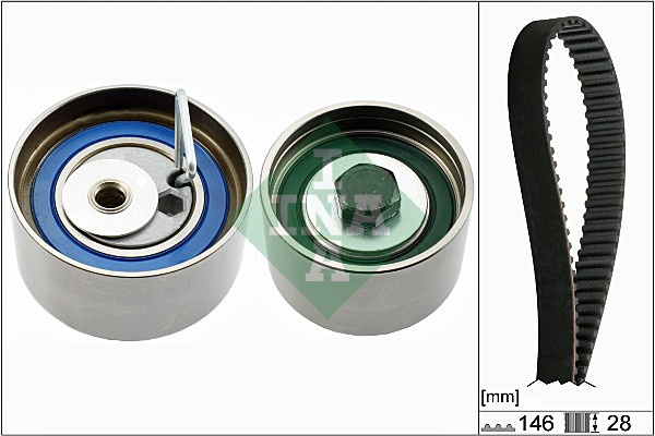Set curea de distributie Schaeffler INA 530058710 pentru CHRYSLER PT CRUISER Cabriolet EDZ 2429cc 150cp 110kW 2000 2001 2002 2003 2004 2005 2006 2007 2008 2009 2010