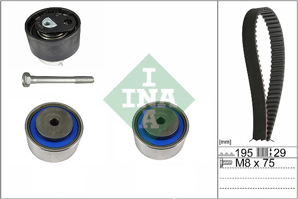 Set curea de distributie Schaeffler INA 530076510 pentru masina JAGUAR XJ (X350, X358) 7G(AJTDV6) 2720cc 207cp 152kW 2005 2006 2007 2008 2009
